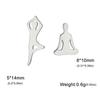 Cazador Mismatched Yoga Meditation Stud Earrings for Women Stainless Steel Asymmetric Piercing Earrings Jewelry Birthday Gift