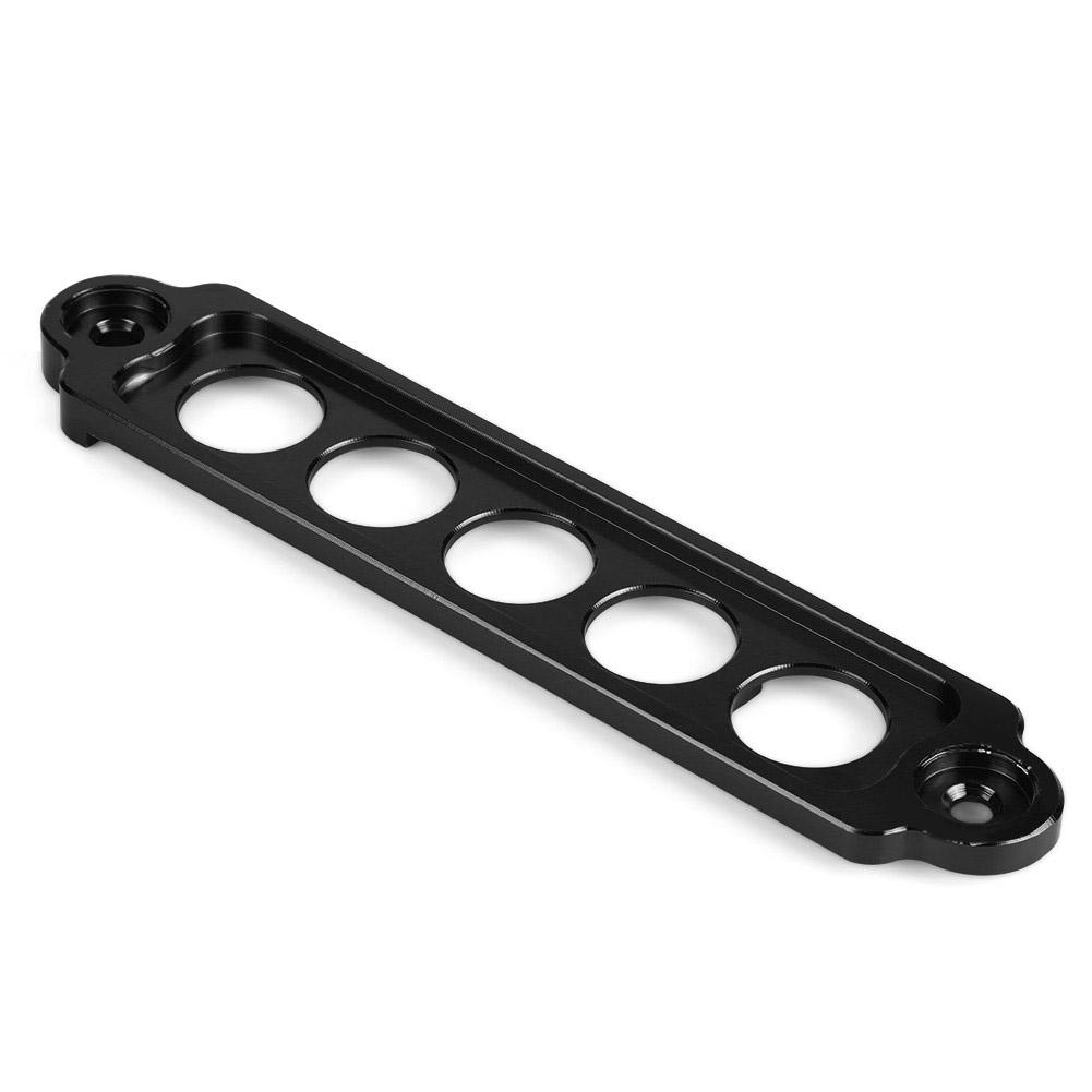 Aluminum Alloy Car Auto Battery Tie Down Brace Mount Bracket Holder Bar Black