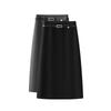 Jupe Midi A-line Taille Haute Gris Printemps 2026: Amincissant, Confortable, Magnifique, Long, et Moulant les hanches.