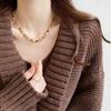 Handmade Necklace Beaded Sweater Chain Vintage Caramel Necklace  Jewelry Gift