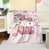 1pc Hello Kitty Themed Home Flannel Blanket - Seasonal Universal Comfortable Washable Gift for All Ages, Suitable for All Family, Available