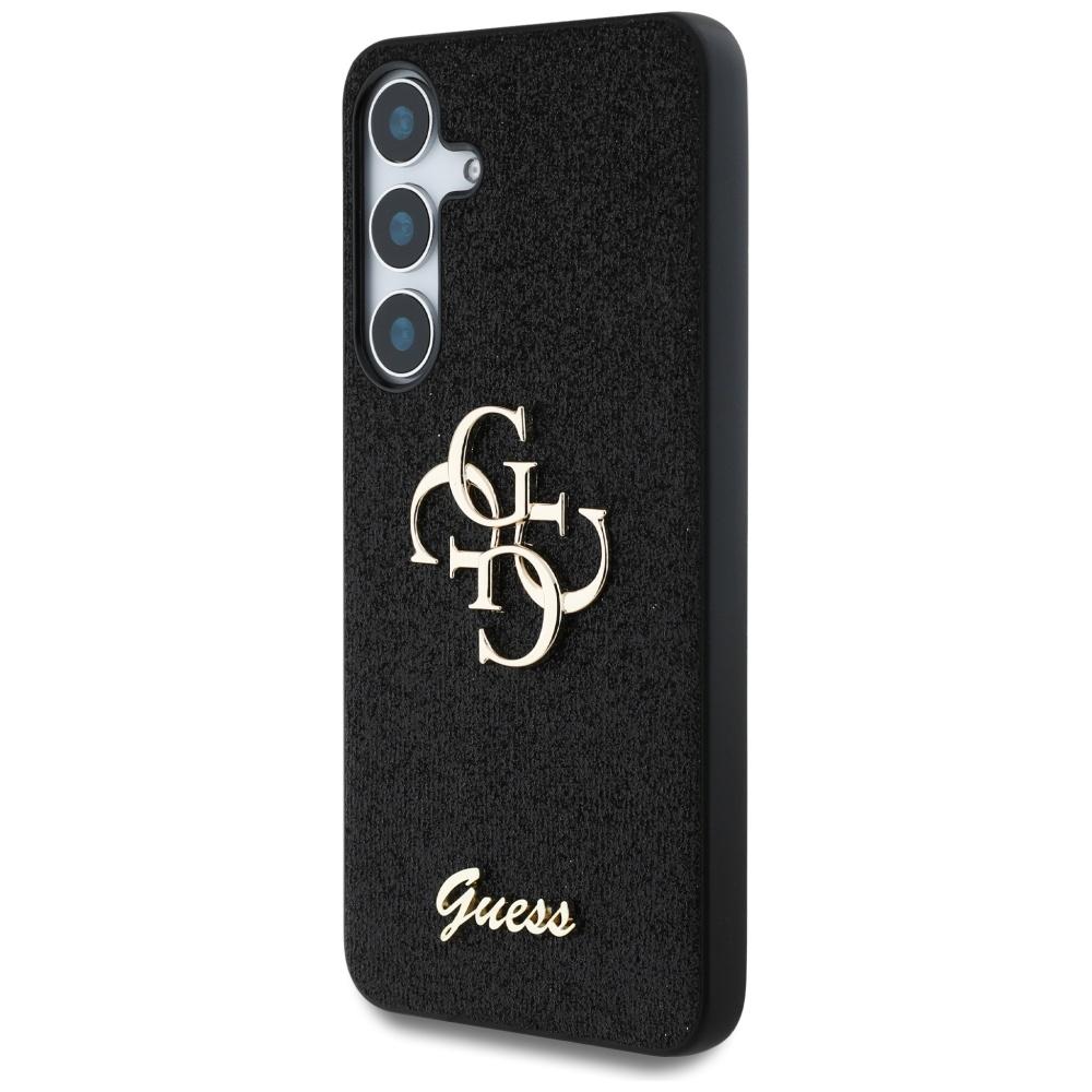 Guess Fixed Glitter Big 4G Metal Case for Samsung Galaxy S25 Black