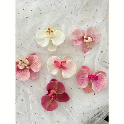 1/3pcs Butterfly Orchid Decorative Faux Flower DIY Accessory For Hats, Shoes, Clothes, Valentine Day, Gift Gifts Birthday Graduation
