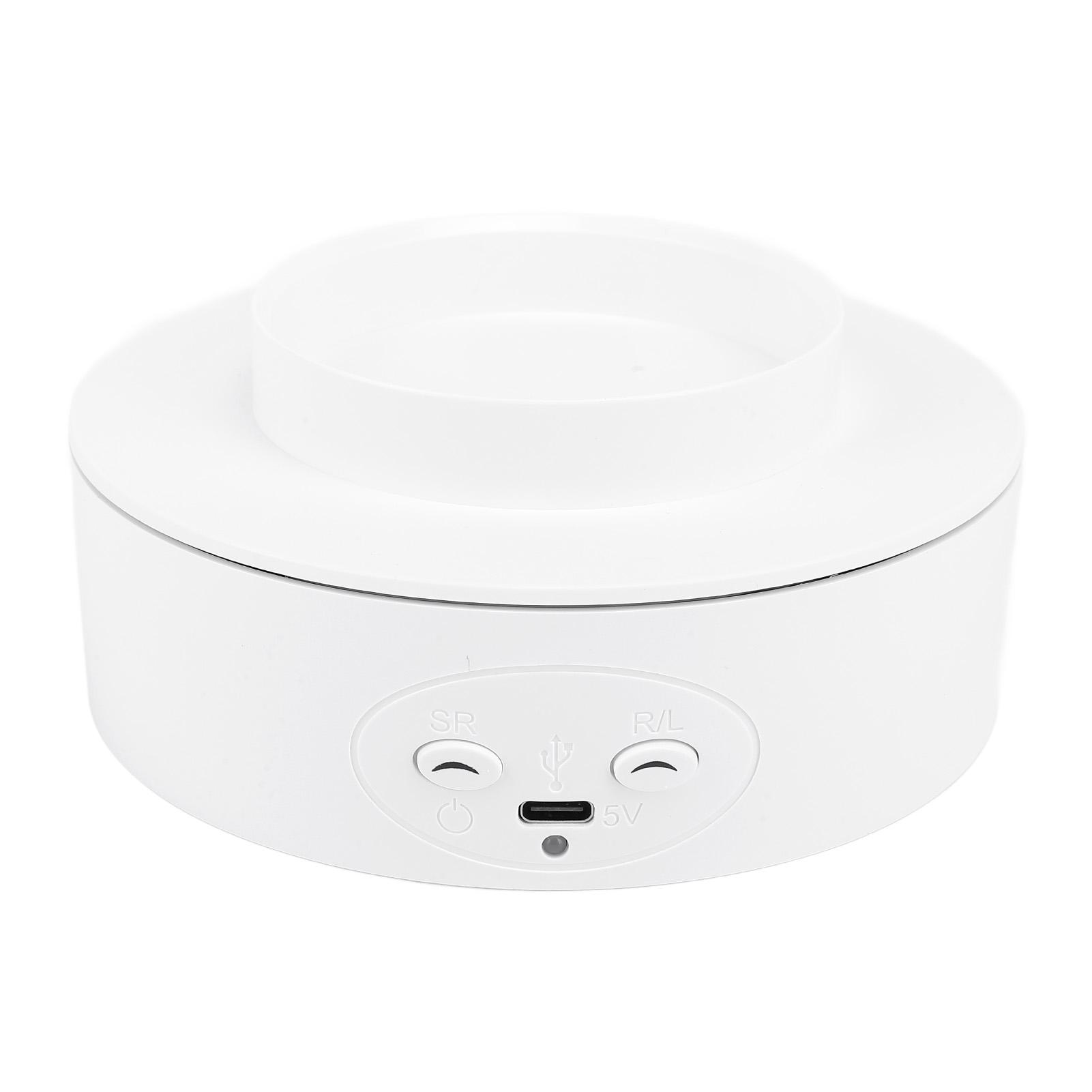 Rotating Display Stand Two Power Supply Mode Turntable Display Platform for Live Streaming Photography Product Display белый