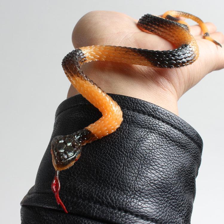 Small Fake Rubber Snake - Scary Prank Toy for Halloween & April Fool's
