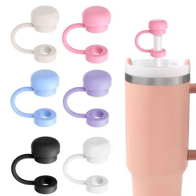 2 ks jednofarebná krytka na slamku, potravinárska, bez BPA, silikónová, opakovane použiteľná, prachotesná, proti rozliatiu, 10 mm, zátka na špičku slamky pre pohár, chránič, príslušenstvo na pohár