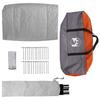 Camping Tent with Roof Gray and Orange 275 x 230 x 140 cm Taffeta