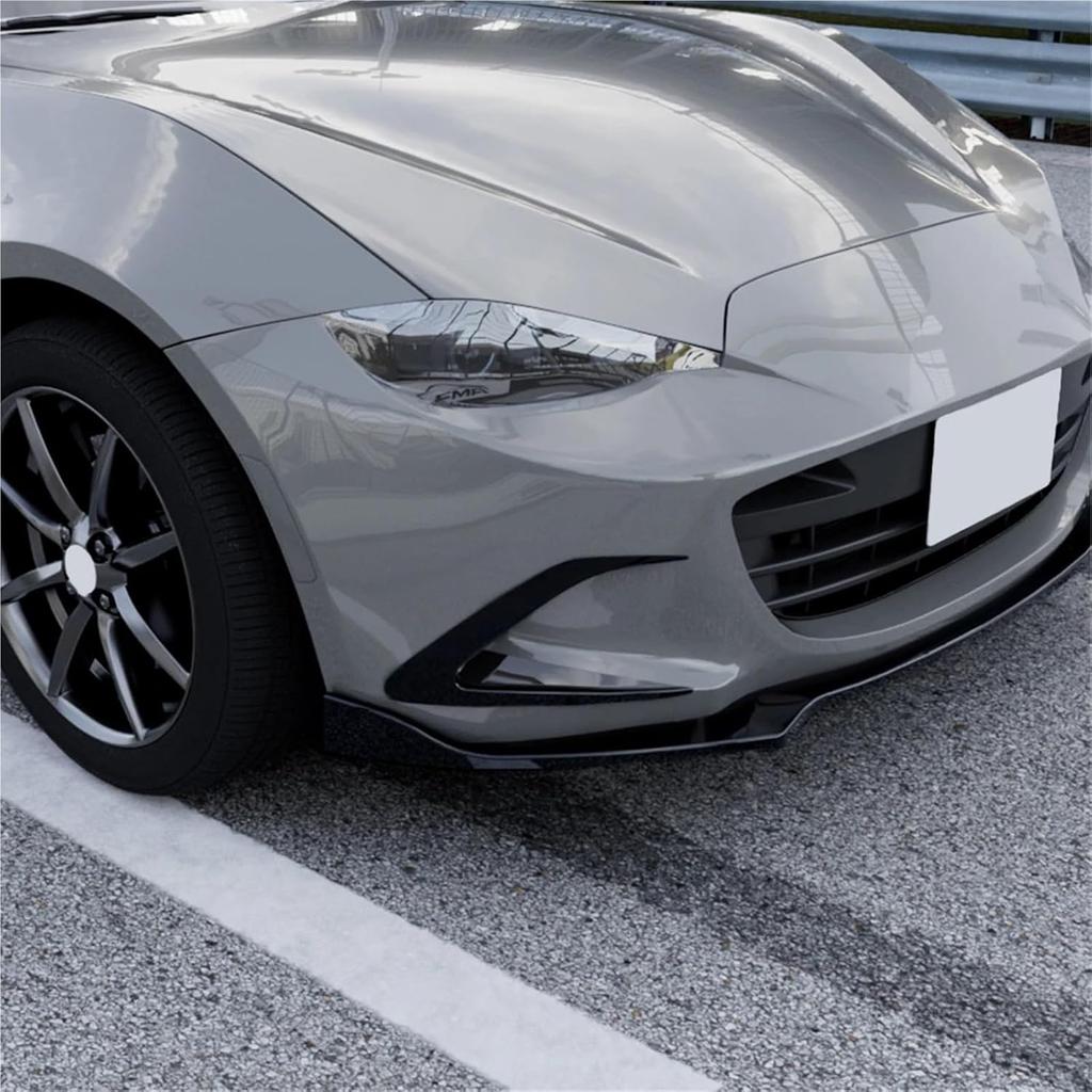 Compatible for Mazda MX-5 Miata ND 2016 2017 2018 2019 2020 2021-2024 Car Front Bumper Spoiler Fog Lamp Cover Air Knife Splitter Body Kit(Carbon