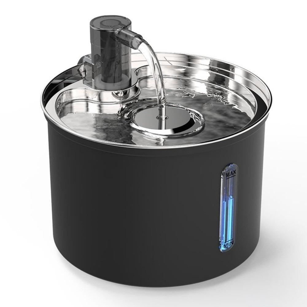 Neue 3L Haustier-Wasserfontäne Große Kapazität Automatischer Wasserspender Effiziente Filtration Edelstahl-Katzenfutterspender Für Hund Katze