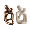 Romantic Wood Love Sculpture Resin Ornament Multifunctional Phone Holder Creative Candle Stand for Wedding Party Dinning Table Centerpieces Decoration