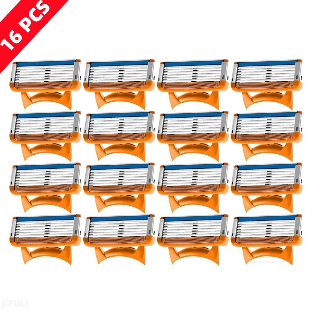 5 Razor Blades Replacement Safety Manual Shaving Machine Blade Shaving Stainless Steel Blades Waterproof Suit For Fusion5