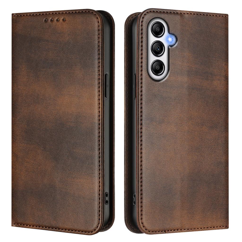 For Samsung Galaxy A25 5G (Global) (161.0 X 76.5 X 8.3mm) Wallet Cases Retro Texture RFID Blocking Leather Phone Cover