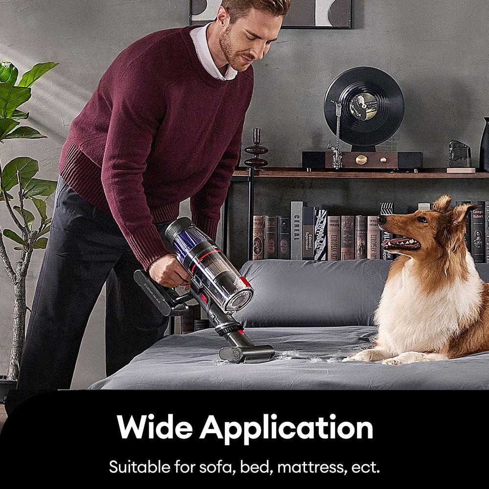 Aspirateur Balai Sans Fil Ultenic U16 Flex, Aspiration 45000Pa, Autonomie 60min, Tube Flexible à 180°, Brosse Anti-Enroulement