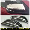 Car Side Door Rear View Mirror Cap Decoration Cover Trim ABS Chrome Accessories For Toyota Rav4 Rav 4 2014 2015 2016 2017 2018