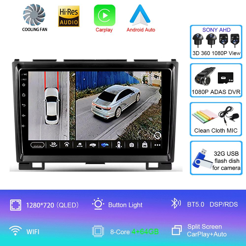 Car Radio Android 14 Carplay For Great Wall Haval Hover H5 H3 2011 - 2016 Navigation Multimedia Player Stereo WiFi+4G video BT
