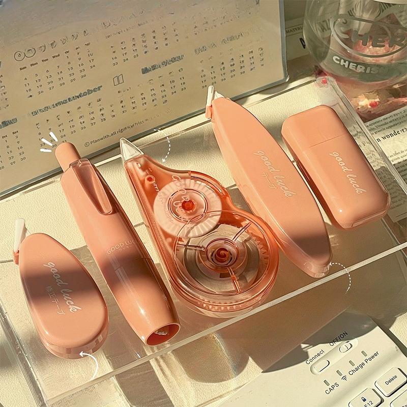 

5 шт./компл. набор креативных градиентных лент для коррекции цвета, простая бесшумная лента большой емкости, канцелярские принадлежности для коррекции цвета розовый