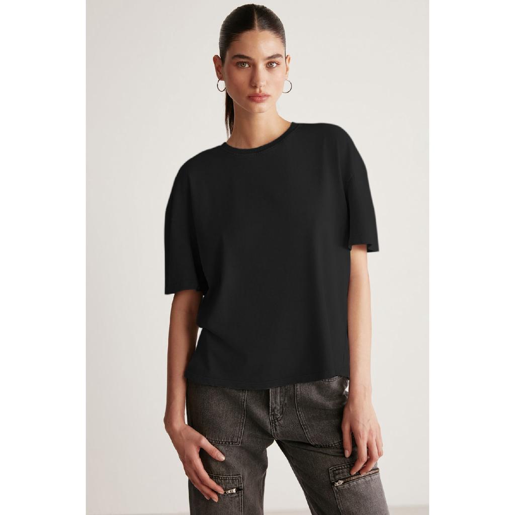 Jemmy Women's Relaxed Fit Crew Neck 100% Cotton Short Sleeve Basic White T-shirt