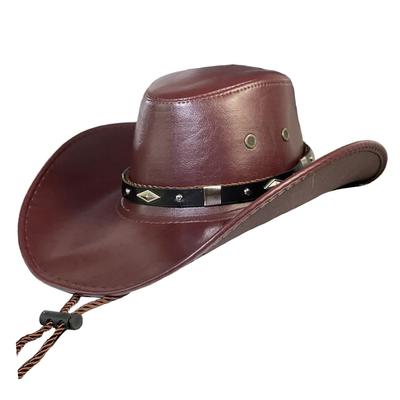 Buzz Selection Cowboy Western Studded Belt Hat for Outdoor Men and CAR003 Activities, Women, (Wine)