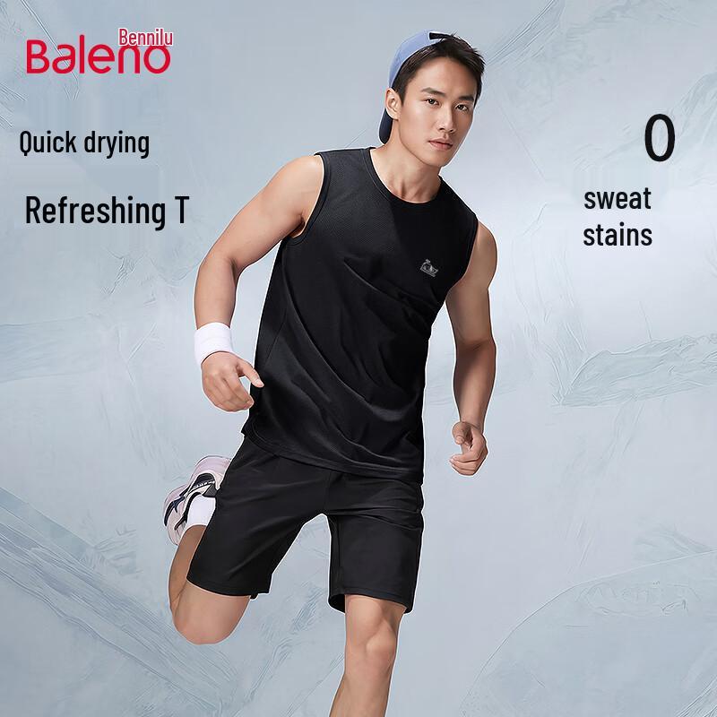 Baleno Men s Whale Print Quick-Dry Sleeveless Vest 2XL