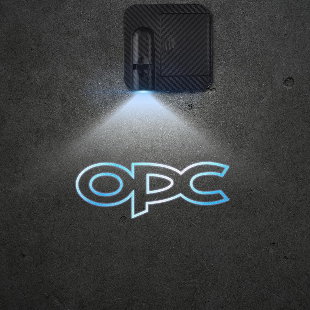 1/2PCS GTC OPC Car Door Welcome Lights Projector Logo Wireless Sensing For Opel Insignia Corsa Adam Astra Mokka Vauxhall