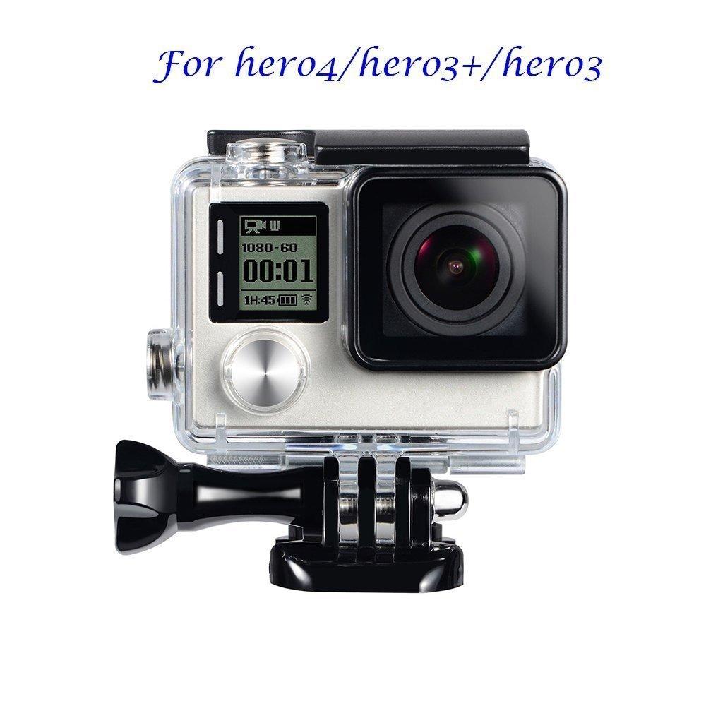 Suptig Case Waterproof Case Compatible for Gopro Hero 4 Hero 3 Hero Waterproof Housing Underwater Case Waterproof to 147ft 3+ (45m)