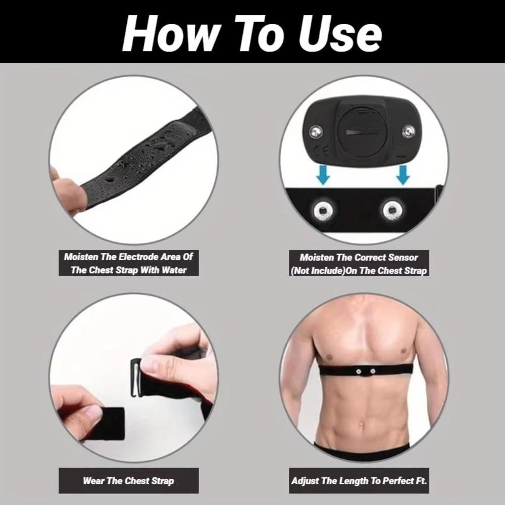 Soft Replacement Strap for Polar H7 H9 H10Garmin Wahoo Magene Coospo Transmitters Fitness Training