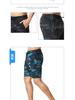 Men's Slim-Fit Camouflage Breathable Summer Fitness Shorts with Zipper Pockets, Mid-Length, Multi-Color Print
