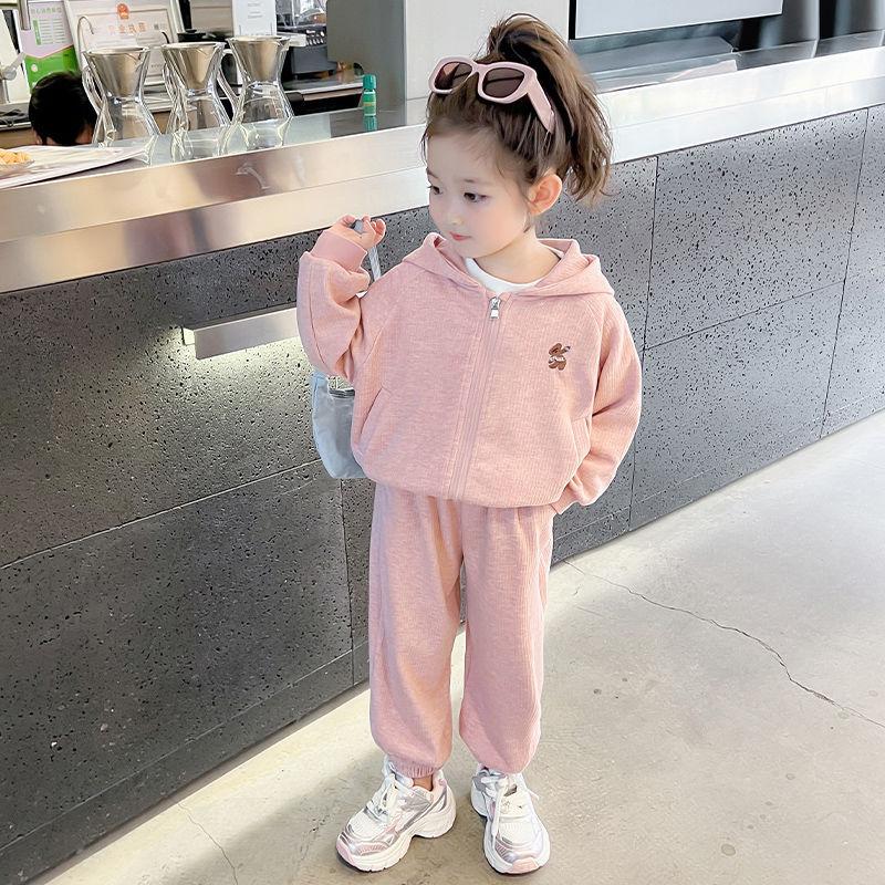Girls Spring Autumn Tracksuit Long Sleeve Hoodie And Casual Pants 2 Piece Set Kids Sportswear