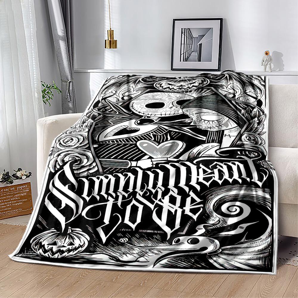 Christmas Nightmare Blanket Soft Warm Cozy Suitable for Couch Sofa Picnics for All Occasions Warmthful Decor Ideal Gift For Birthday Valentine'S Day