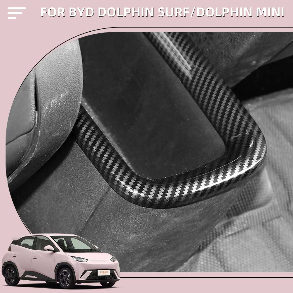 Back Storage Box Decor Trim Rear Console Sticker Cover For BYD Dolphin Mini Seagull Dolphin Surf 2024 2025 Interior Accessories