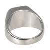 [sakuto] Ring Men's Signet Ring Stainless Steel Square Square Black (14)