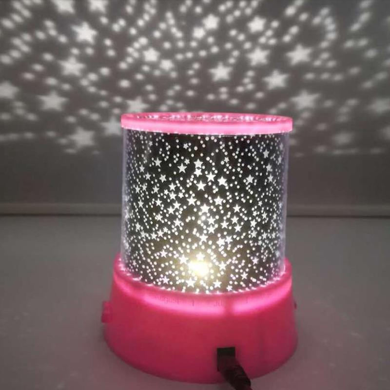 1Pc Led Night Light Projector Starry Sky Star Moon Kids Baby Sleep Colorful Lamp