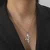 Lotus Flower Yoga Pendant Necklace Stainless Steel Om Unalome Symbol Necklaces for Women Men Buddhist Amulet Jewelry