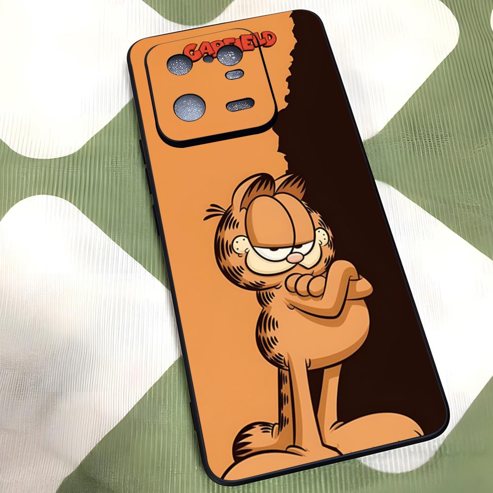 Cute Cat G-GarfieldeS Phone Case For Xiaomi 15 14 13 12 11 T Lite Ultra Redmi Note 14 13 Pro ProPlus 12 10 C 5G Silicone Cover