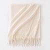 Cashmere Feel Solid Color Women's Imitation Cashmere Scarf Spring Atmosphere Korean Style Versatile Mid Length Shawl Scarf