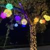 Guirnaldas de Luces LED de Bolas de Ratán Coloridas - Decoración de Cielo Estrellado Parpadeante para Árboles, Calles, Centros Comerciales, Parques
