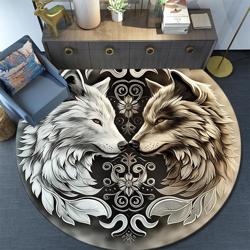 

Cartoon Print Round Area Rug,Carpet Rug for Living Room Bedroom Sofa Playroom Decor,Non-slip Floor Mat 80cmx80cm