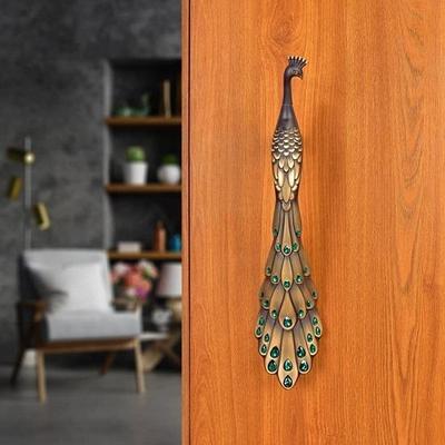 Peacock Door Handles for Main Door, Wooden Glass Door Pull-Push Handle for All Door of Home, Office, Hotels(Hole To Hole Size 250 mm-Left Side)