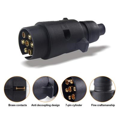 7 Pin 12V an Trailer Socket Tow Bar Electrics Connector Adapter For RV Truck Vans Caravans Transfer Signal