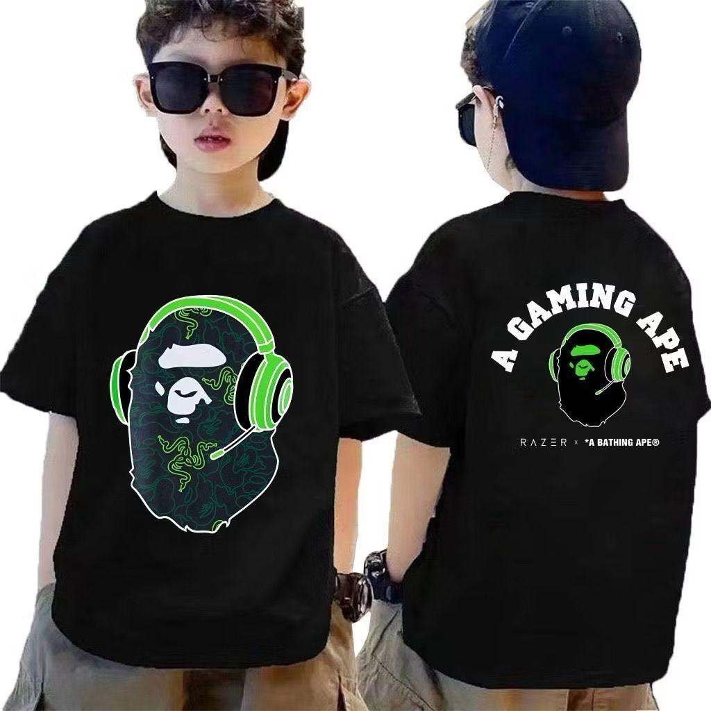 

NELY модна тенденція Bape дитяча футболка хлопчики Baju Perempuan Murah сорочка унісекс топ з коротким рукавом 140