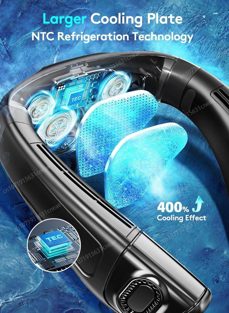 Neck Air Conditioner Portable Neck Fan Rechargeable Semiconductor Cooling Bladeless Fan Outdoor Fan Wearable Cooler