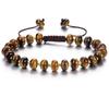Geometric Beaded Bracelet With Natural Stone Stainless Steel Spacer Beads Handwoven Unisex Fashion Accessory