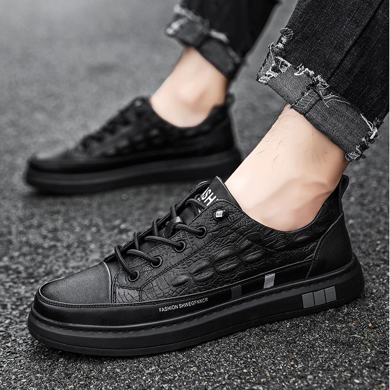 Schuhe Herren Slipper Leichte Lederschuhe Herren Mode Weiße Sneaker Weiche Bequeme Bootsschuhe Herren Sportschuhe Plateau