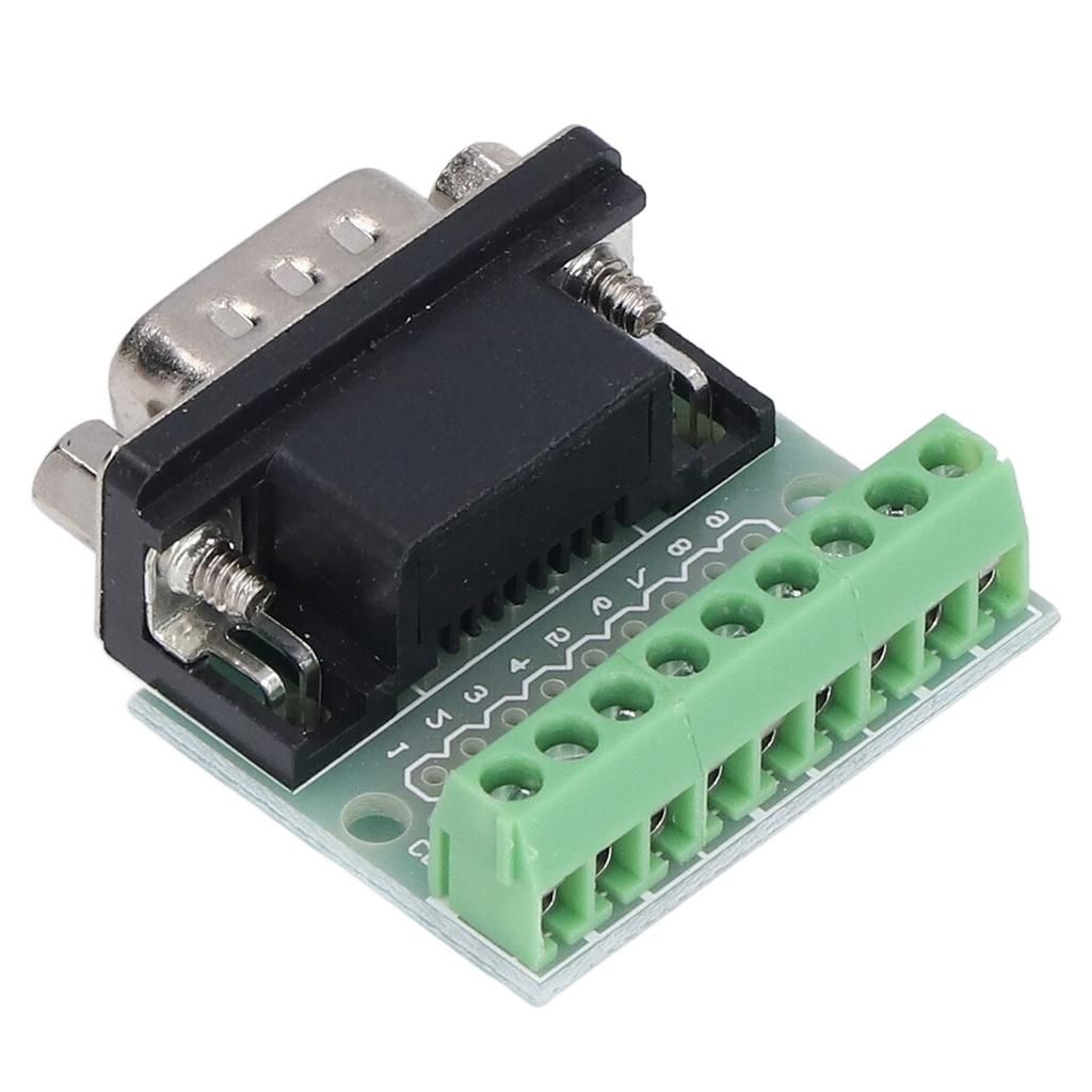 Klemmenblock DB9 Stiftleiste auf Schraubklemme 9-poliger Verbinder Breakout-Board für RS232 RS485