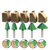 1pc 8mm Shank Chamfer Router Bit 11.25 15 22.5 30 45 Degree Milling Cutter for Wood Woodorking Machine Tools
