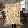 1PC Summer Beach Print Flannel Blanket, High quality All Seasons, Home Decor, Warmth and Comfort, Perfect for Christmas Gifts