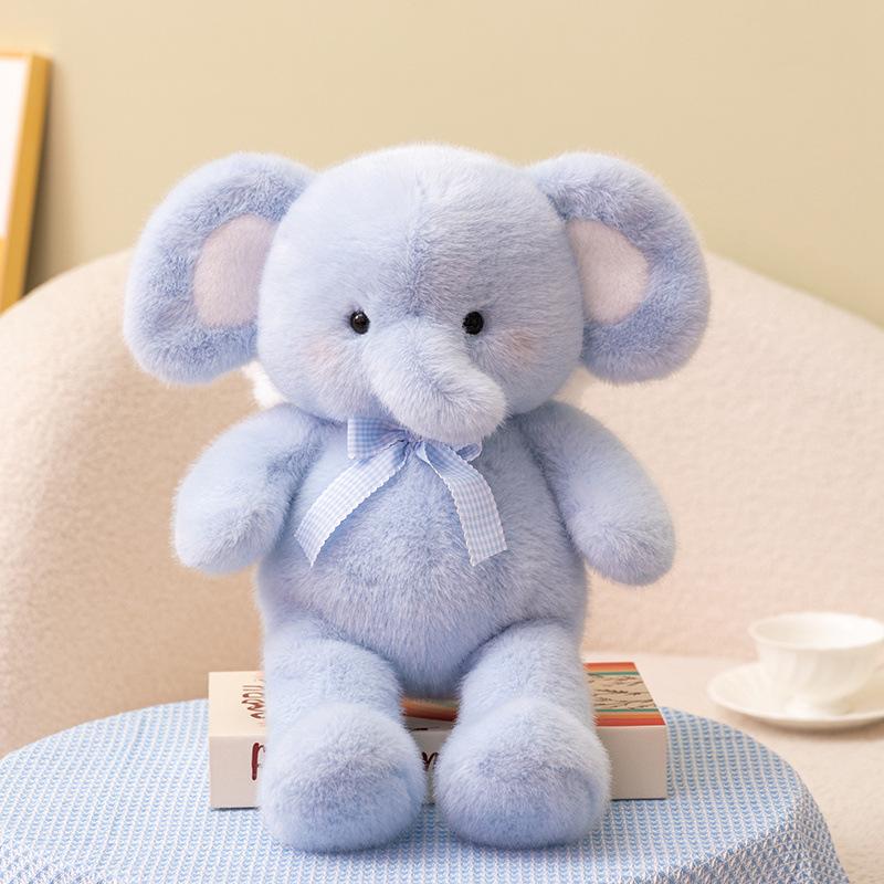 

Cute pink angel bear teddy bear doll plush toy elephant doll children s company soothing rag doll 35cm（0.2kg）