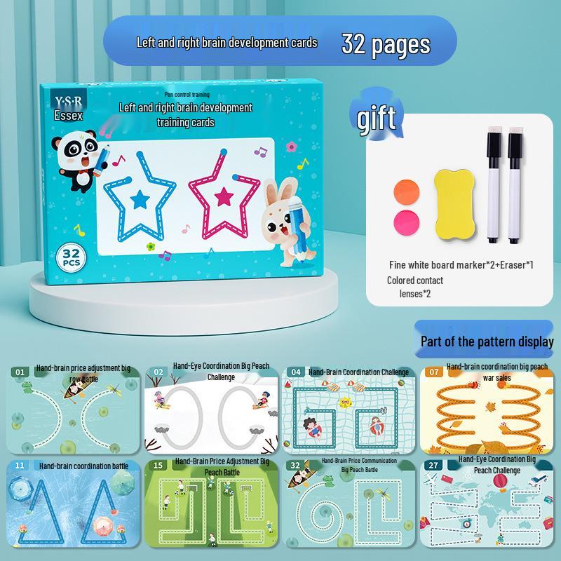 

Стираемые карточки для практики контроля карандаша для детей детского сада – Развивающая игрушка