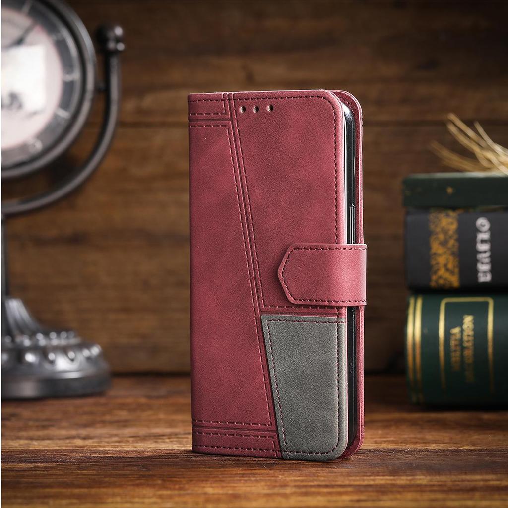 for Xiaomi Redmi Note 17 Pro Max 5G Vintage Color Block Folio Wallet Phone Case RFID Anti-Theft Card Holder