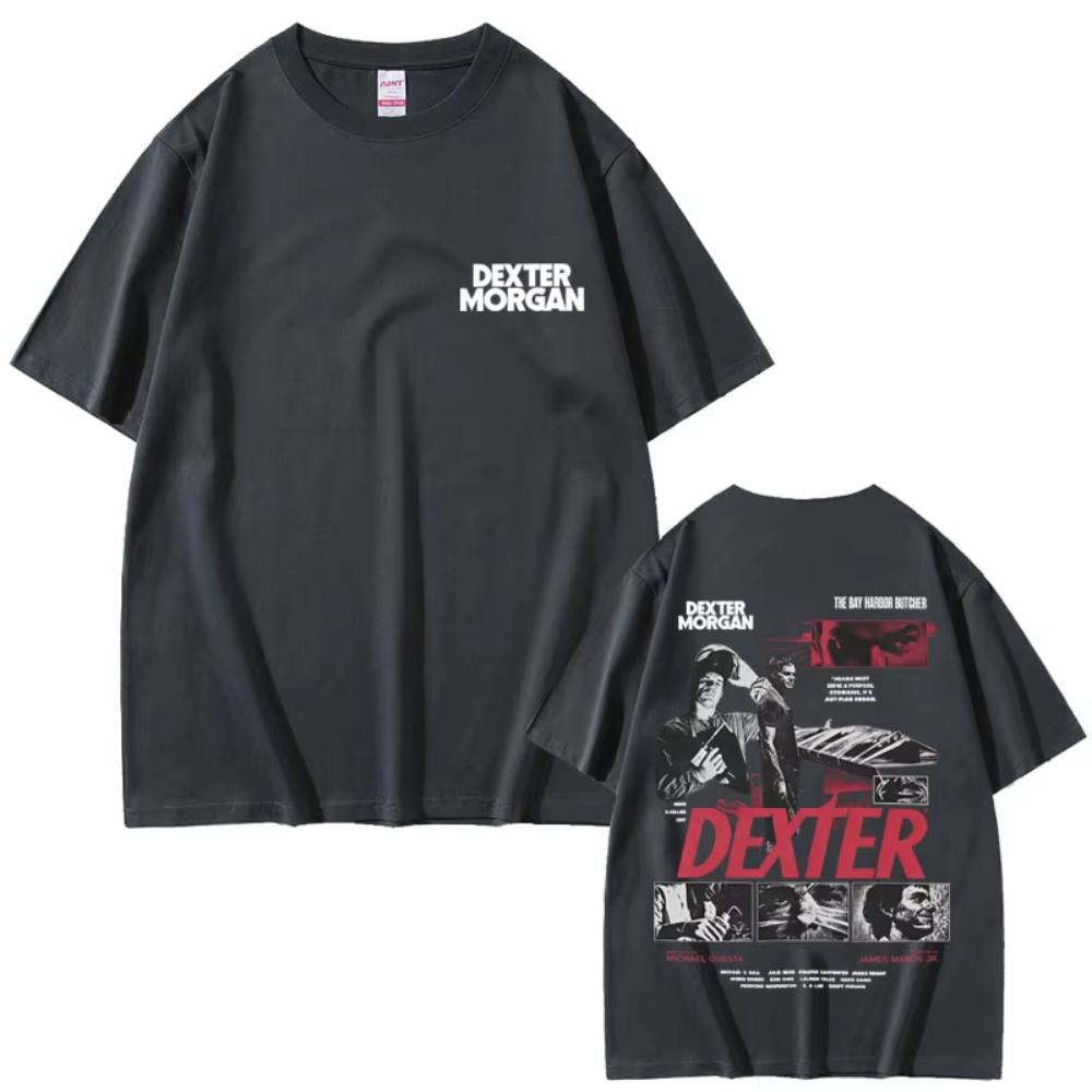 

Футболки з графічним принтом Dexter Morgan для телевізійних фанатів Чоловічі Жіночі Повсякденні Вінтажні Бавовняні Футболки з коротким рукавом Чоловічі Вільні Оверсайз Футболки 4XL